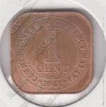 4-18 Малайя 1 цент 1941I г. KM# 2 бронза 5,82гр 21,0мм 