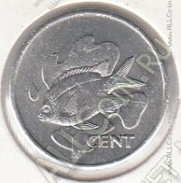 34-37 Сейшелы 1 цент 1977г. КМ # 30 UNC алюминий 0,7гр. 16мм