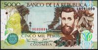 Колумбия 5000 песо 20.02.2004г. P.452e - UNC
