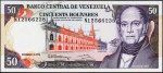 Банкнота Венесуэла 50 боливаров 1992 года. Р.65d - UNC