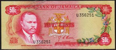Ямайка 50 центов 1960г. P.53(1) -  UNC - Ямайка 50 центов 1960г. P.53(1) -  UNC