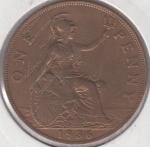 37-134 Великобритания 1 пенни 1936г. бронза