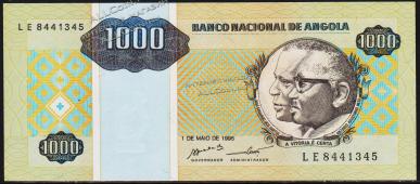 Банкнота Ангола 1000 кванза 1995 года. P.135 UNC - Банкнота Ангола 1000 кванза 1995 года. P.135 UNC