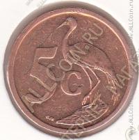 32-163 Южная Африка 5 центов 2008г. КМ # 440 сталь покрытая медью 4,5гр. 21мм