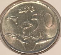 #16-27 Южная Африка 50 центов 1987г. Медь Никель .UNC