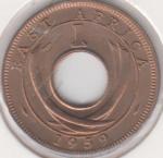 24-66 Восточная Африка 1 цент 1959г. UNC Бронза