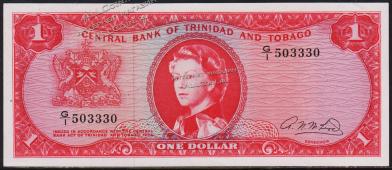 Тринидад и Тобаго 1 доллар 1964г. Р.26в - UNC - Тринидад и Тобаго 1 доллар 1964г. Р.26в - UNC