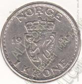 30-139 Норвегия 1 крона 1957г. КМ # 397.2 медно-никелевая 7,0гр. 25мм - 30-139 Норвегия 1 крона 1957г. КМ # 397.2 медно-никелевая 7,0гр. 25мм