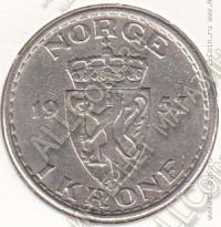 30-139 Норвегия 1 крона 1957г. КМ # 397.2 медно-никелевая 7,0гр. 25мм