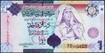 Банкнота Ливия 1 динар 2009 года. Р.71 UNC