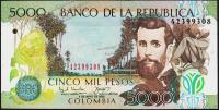 Колумбия 5000 песо 09.05.2002г. P.452c - UNC