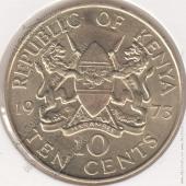 19-104 Кения 10 центов 1973г. KM# 11 UNC никель-латунь 5,6гр 30,8 мм - 19-104 Кения 10 центов 1973г. KM# 11 UNC никель-латунь 5,6гр 30,8 мм