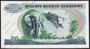 Зимбабве 20 долларов 1980г. P.4а - UNC - Зимбабве 20 долларов 1980г. P.4а - UNC