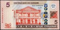 Суринам 5 долларов 2010г. P.157с - UNC