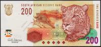 Банкнота Южная Африка (ЮАР) 200 рандов 2009 года. Р.132в - UNC
