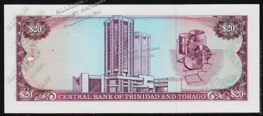 Тринидад и Тобаго 20 долларов 1985г. Р.39с - UNC - Тринидад и Тобаго 20 долларов 1985г. Р.39с - UNC