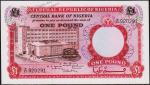 Банкнота Нигерия 1 фунт 1967. P.8 UNC 