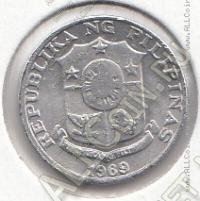 16-117 Филиппины 1 сентимо 1969г. КМ # 196 алюминий 10мм