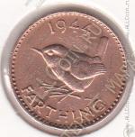34-118 Великобритания 1 фартинг 1944г. КМ # 843 бронза 2,8гр 20мм