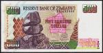 Зимбабве 500 долларов 2001г. P.11а - UNC
