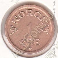 31-49 Норвегия 1 эре 1957г. КМ # 398 бронза 2,0гр. 16мм