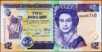 Банкнота Белиз 2 доллара 2017 года. Р.66f - UNC