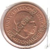 3-64 Сьера-Леоне 1/2 цент 1964 г. KM# 16 UNC Бронза 2,85 гр. 20,2 мм.  - 3-64 Сьера-Леоне 1/2 цент 1964 г. KM# 16 UNC Бронза 2,85 гр. 20,2 мм. 