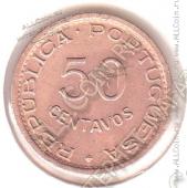 6-69 Ангола 50 сентавов 1961 г. KM# 75 Бронза 4,0 гр. 20,0 мм. - 6-69 Ангола 50 сентавов 1961 г. KM# 75 Бронза 4,0 гр. 20,0 мм.