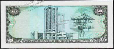 Тринидад и Тобаго 10 долларов 1985г. Р.38в - UNC - Тринидад и Тобаго 10 долларов 1985г. Р.38в - UNC