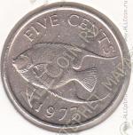 8-95 Бермуды 5 центов 1977г. КМ # 16 медно-никелевая 5,0гр. 21,2мм