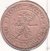 30-69 Гонконг 1 цент 1934г. КМ # 17 бронза 3,95гр. 22мм - 30-69 Гонконг 1 цент 1934г. КМ # 17 бронза 3,95гр. 22мм