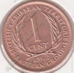 15-130 Восточные Карибы 1 цент 1962г. KM# 2 бронза 5,64гр
