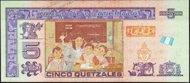 Банкнота Гватемала 5 кетцаль 14.05.2014 года. P.NEW - UNC  - Банкнота Гватемала 5 кетцаль 14.05.2014 года. P.NEW - UNC 