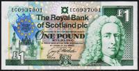 Банкнота Шотландия 1 фунт 1992 года. P.356 UNC 