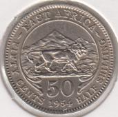 25-140 Восточная Африка 50 центов 1954г.  - 25-140 Восточная Африка 50 центов 1954г. 