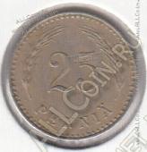 16-24 Финляндия 25 пенни 1927S г. КМ # 25 медно-никелевая  1,27гр. 16мм - 16-24 Финляндия 25 пенни 1927S г. КМ # 25 медно-никелевая  1,27гр. 16мм