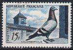 Франция 1 марка п/с 1957г. YVERT #1091 MNH OG** Птицы 