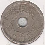 3-129 Япония 10 сен 1922г. Y# 45 медно-никелевая 3,75гр 22,1мм