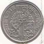 26-42 Бельгия 1 франк 1939г. КМ # 119 никель 4,5гр. 21,5мм 