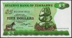 Банкнота Зимбабве 5 долларов 1980 года. P.2а - UNC