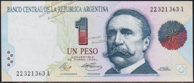 Аргентина 1 песо 1992г. P.339a - UNC "A" - Аргентина 1 песо 1992г. P.339a - UNC "A"