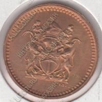 15-45 Родезия 1 цент 1973г. KM# 10 бронза 4,0гр 22,5мм
