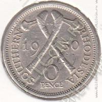 29-55 Южная Родезия 6 пенсов 1950г. КМ # 21 медно-никелевая 2,83гр.19,41мм