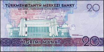 Банкнота Туркмения Туркменистан 20 манат 2017 года. P.NEW - UNC "AА" - Банкнота Туркмения Туркменистан 20 манат 2017 года. P.NEW - UNC "AА"
