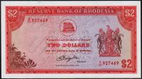 Родезия 2 долларa 15.04.1977г. Р.35в - UNC 