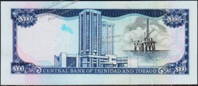 Тринидад и Тобаго 100 долларов 2002г. P.45в - UNC - Тринидад и Тобаго 100 долларов 2002г. P.45в - UNC