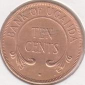 22-173 Уганда 10 центов 1966г.  - 22-173 Уганда 10 центов 1966г. 