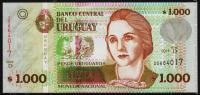 Банкнота Уругвай 1000 песо  2011 года. P.91d - UNC