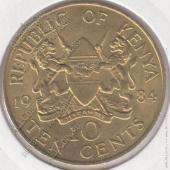 1-20 Кения 10 центов 1984г. KM# 18 никель-латунь 9,0гр 30,8мм - 1-20 Кения 10 центов 1984г. KM# 18 никель-латунь 9,0гр 30,8мм