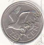 23-100 Барбадос 10 центов 1989г. КМ # 12 медно-никелевая 2,29гр. 17,77мм